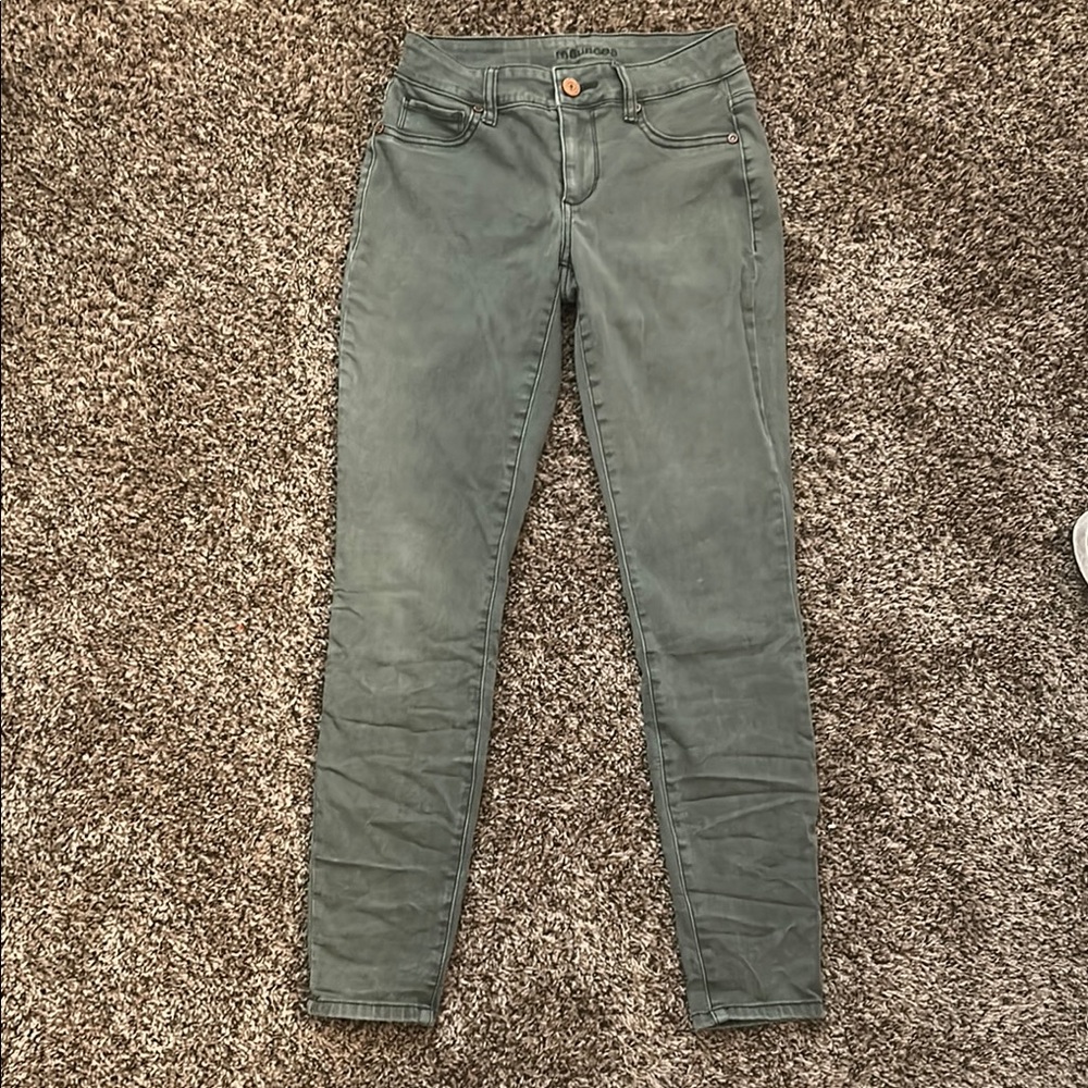 Women's Green Skinny Jeans